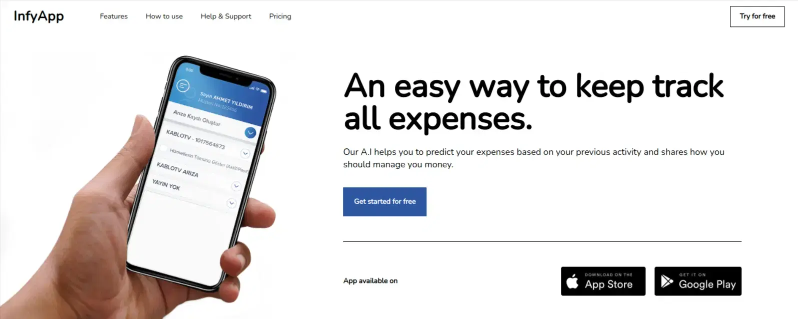 Expense Manager Hero Component - Tailwindtap