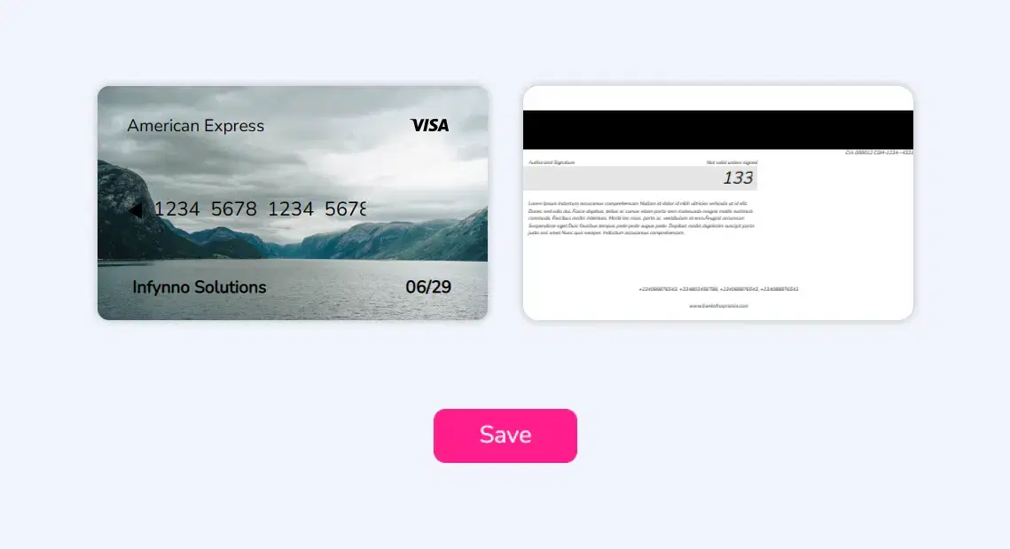 Smart Visa Card Creditcard Component - Tailwindtap