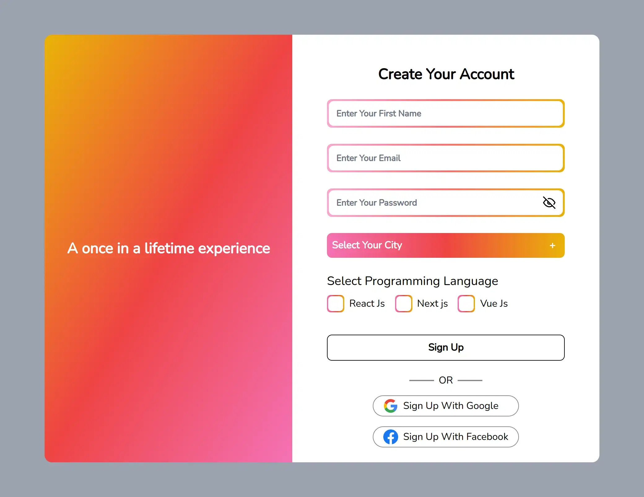 Gradient Form Gradient Component - Tailwindtap