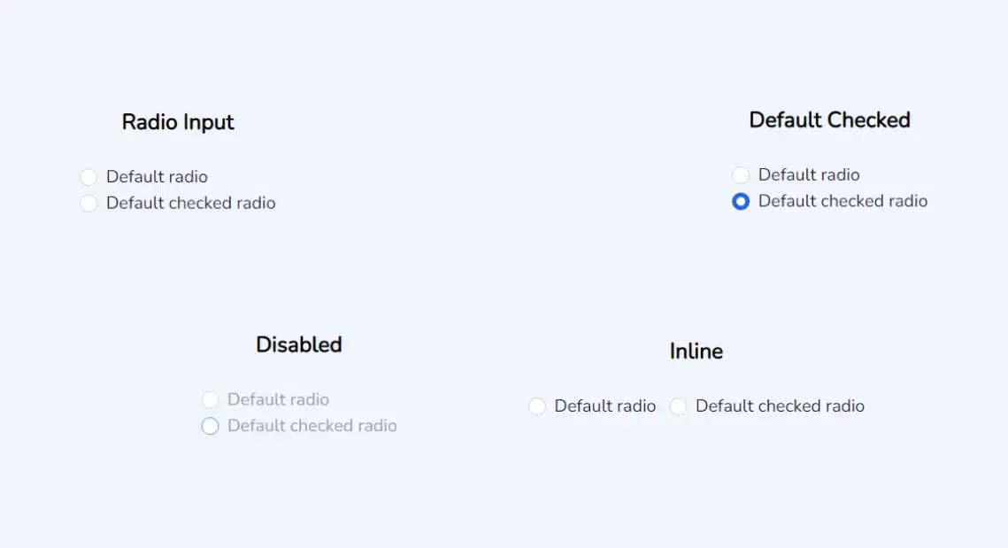 Unique Style Radiobutton Component - Tailwindtap