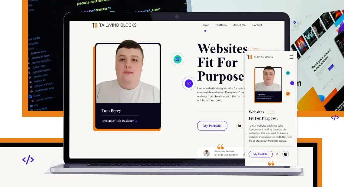 Multi-Purpose Profile Tailwind CSS Templates - TailwindTap
