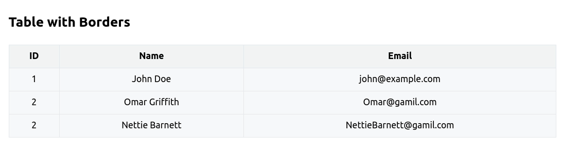 Tailwind Table Spacing